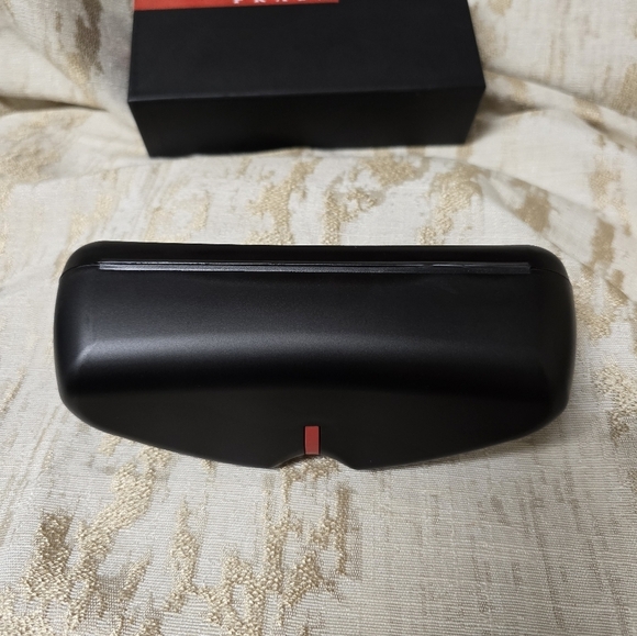 Prada Aviator Red Sunglasses Silver Tone Metal Gradient Lenses Includes Vintage - Picture 15 of 16